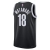 Dres Brooklyn Nets Yuta Watanabe 18 Nike 2022-23 Icon Edition Crno Swingman